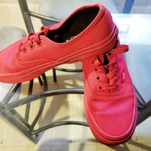 Vans all RED low tops